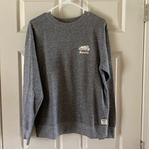 Roots Gray crewneck sweatshirt size S